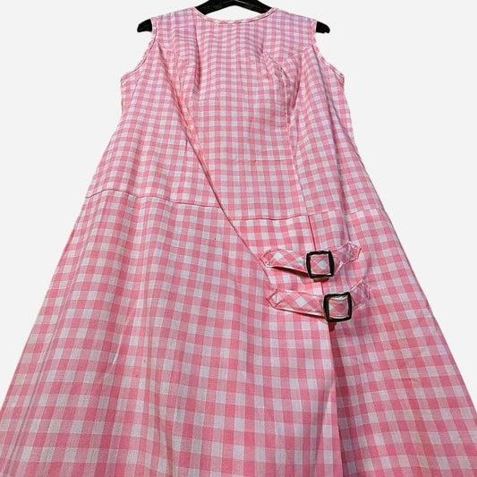 Picnic Ready Vintage Pink & White Gingham Mini Dress