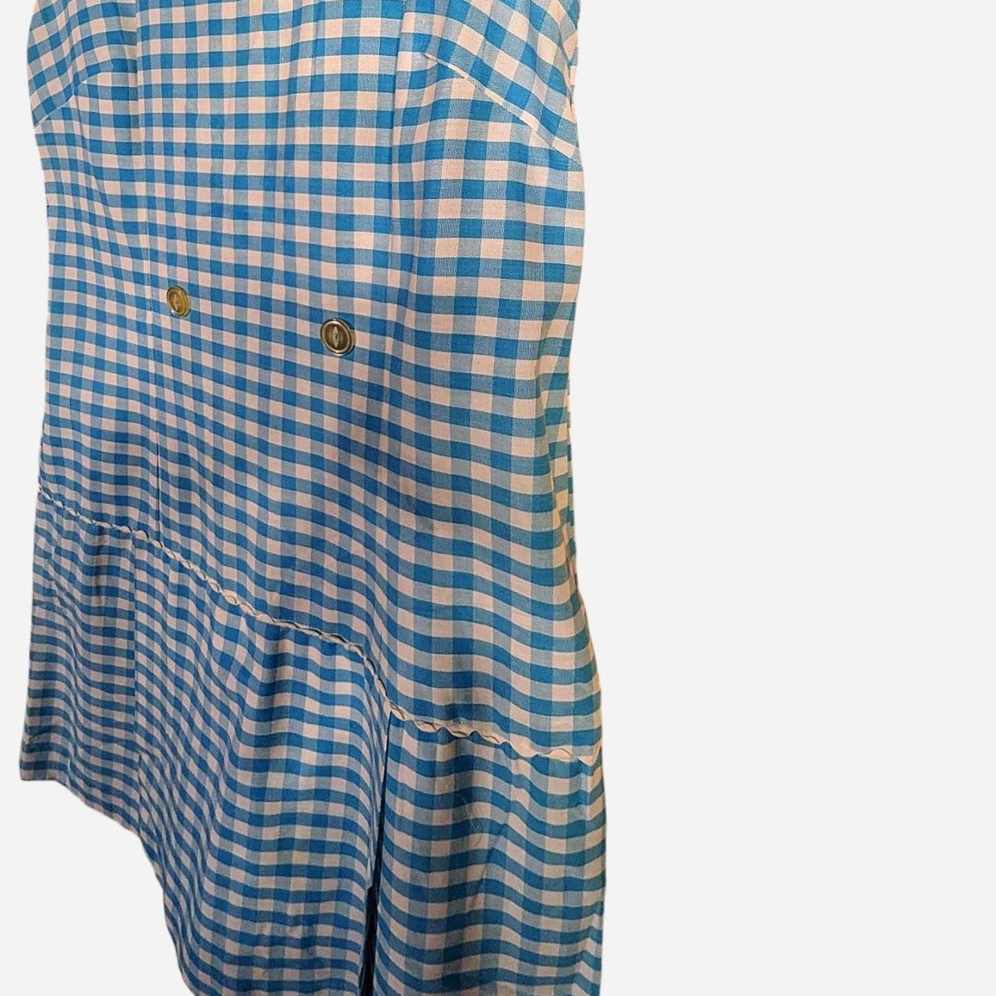 Picnic Ready Blue & White Vintage Gingham Mini Dress Shorts