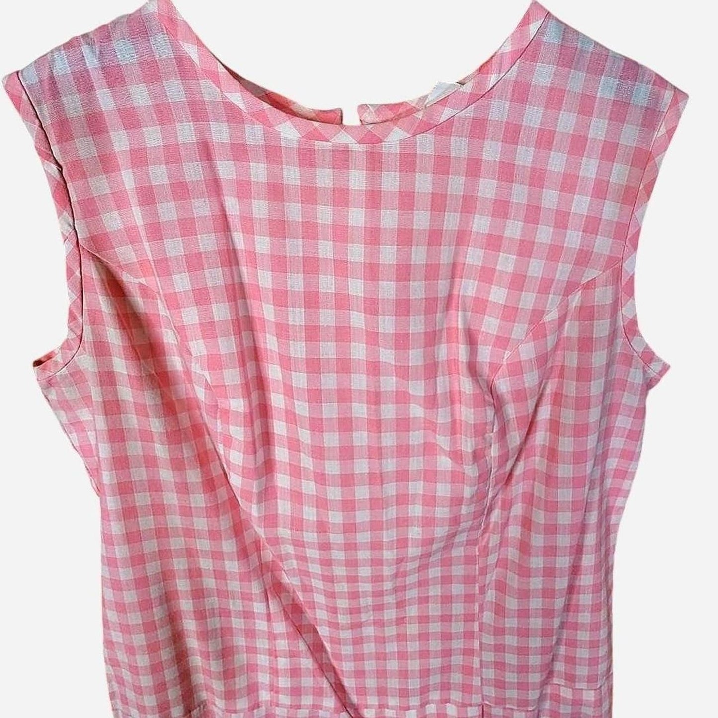 Picnic Ready Vintage Pink & White Gingham Mini Dress