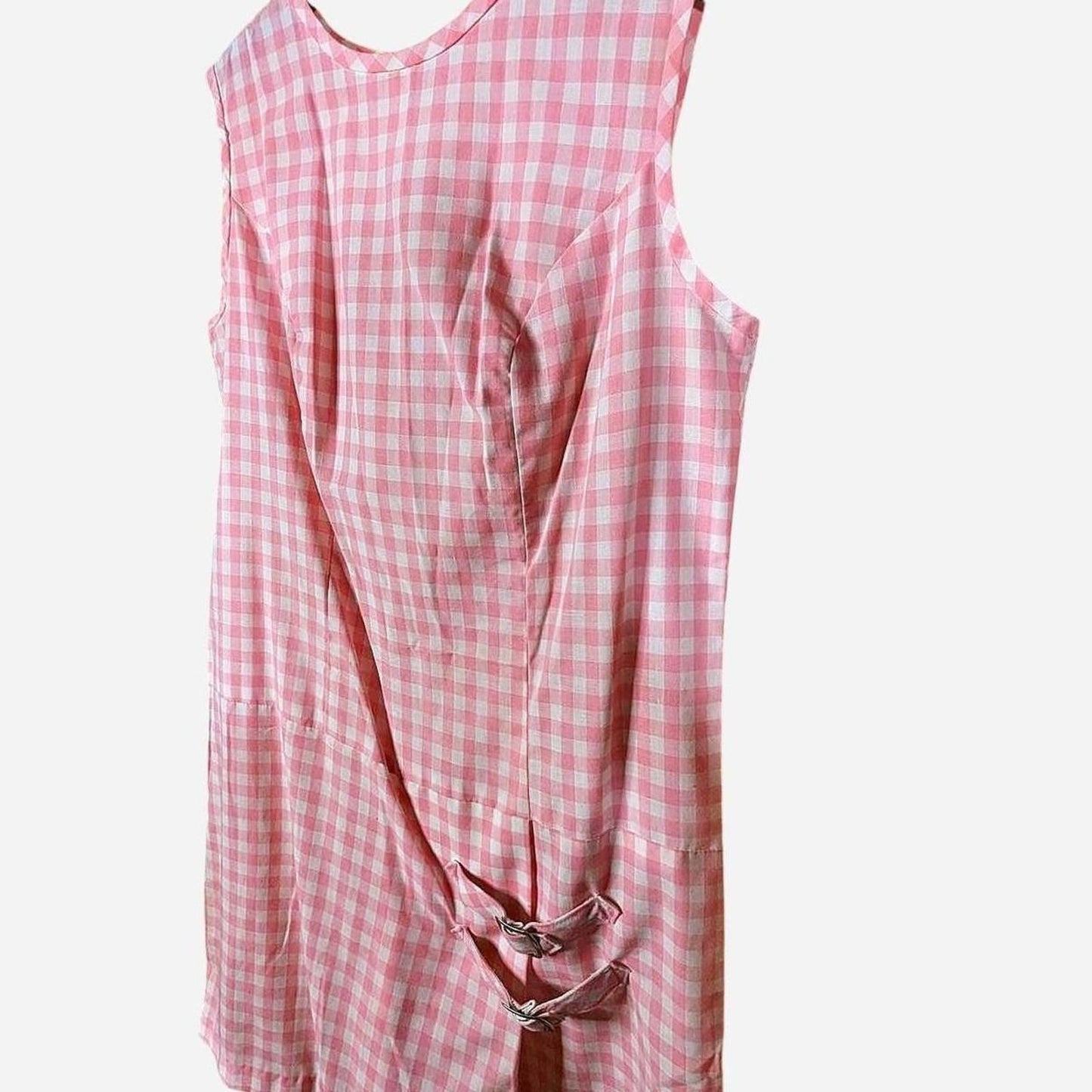 Picnic Ready Vintage Pink & White Gingham Mini Dress