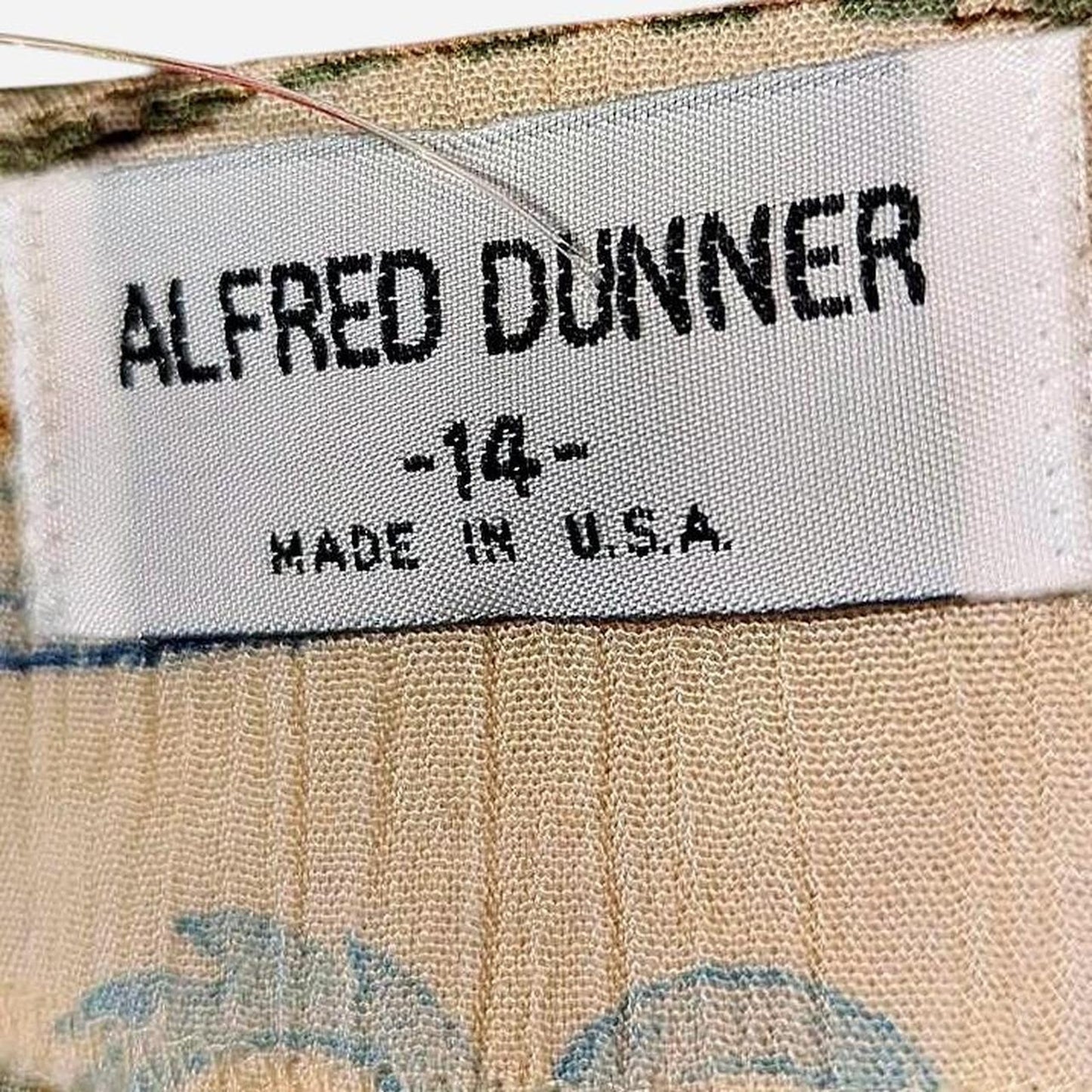 Alfred Dunner Cream & Blue Boho Safari Cardigan