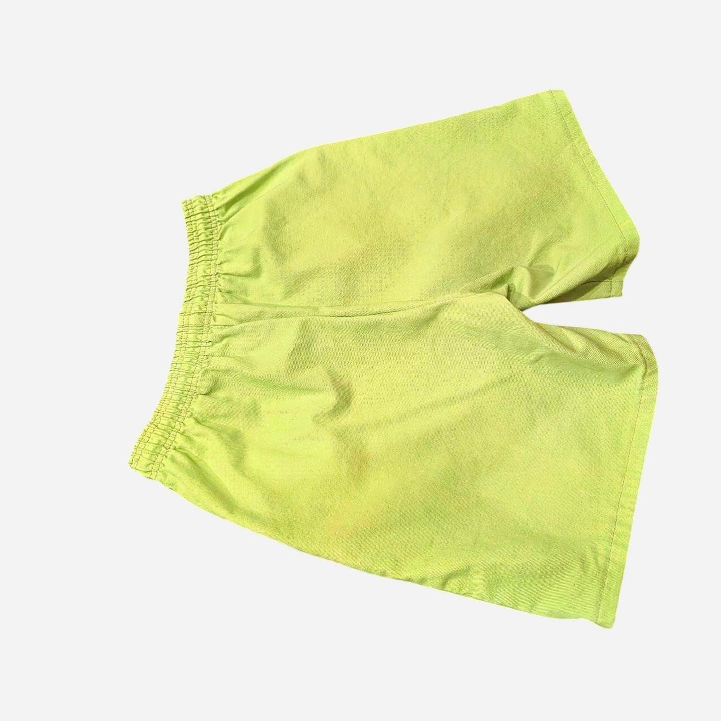 90s Lime Green Cotton Festival Shorts