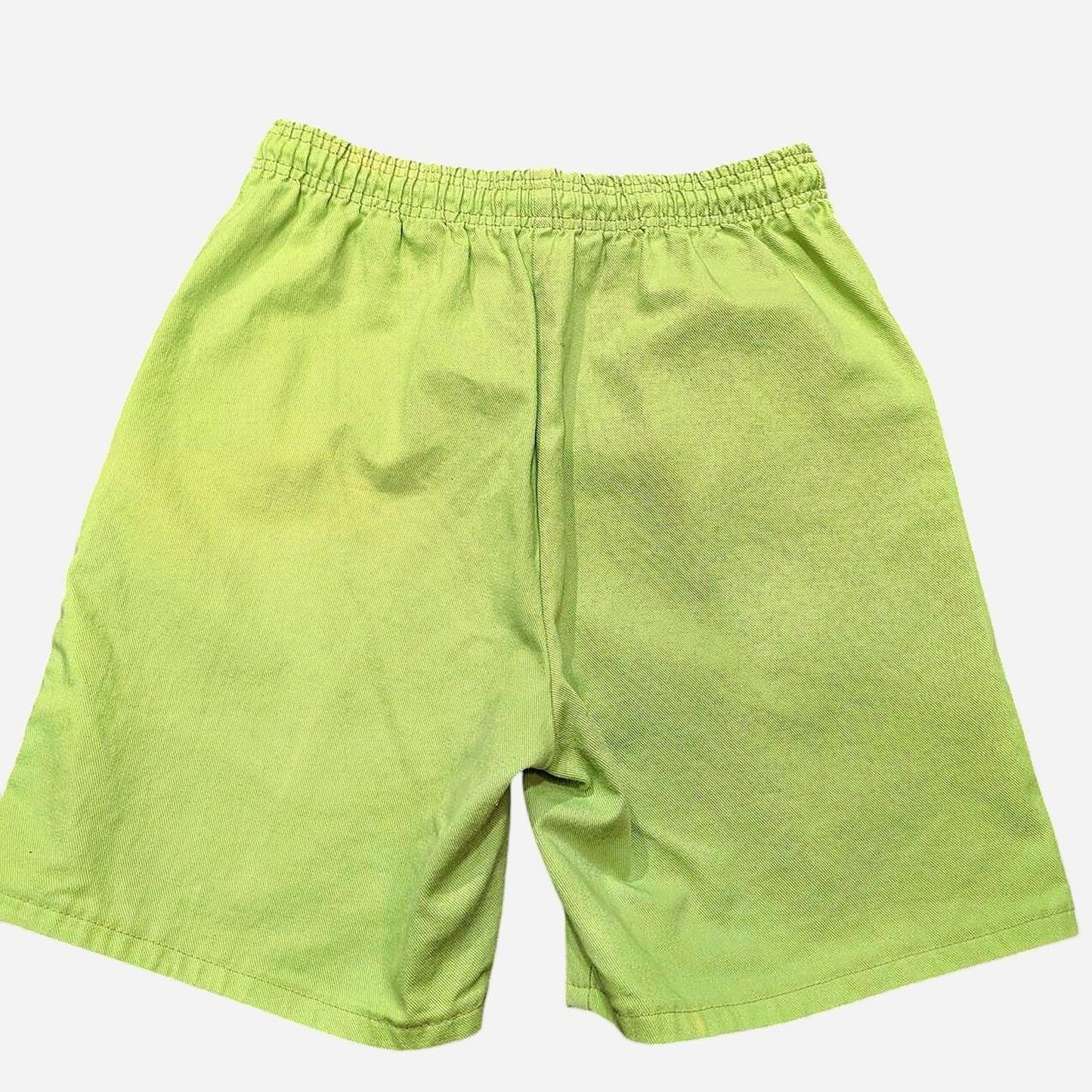 90s Lime Green Cotton Festival Shorts